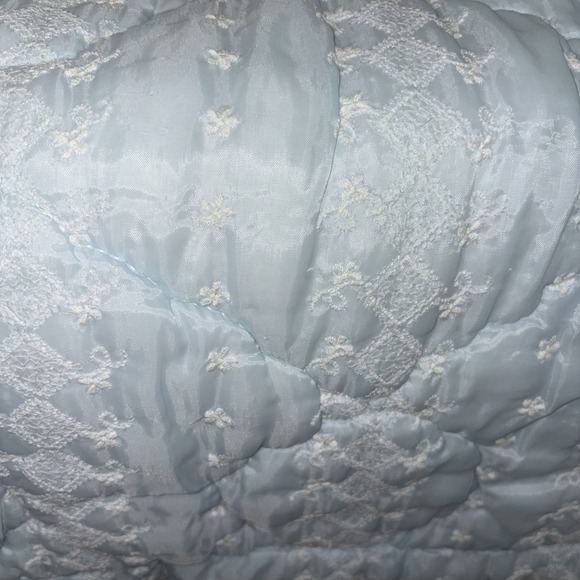baby morgan? Other - Vtg Acrylic Baby Blanket Blue&white Nylon Trim Acrylic Baby‎ Morgan?
